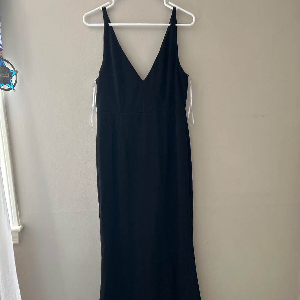 Lulus black long dress XL